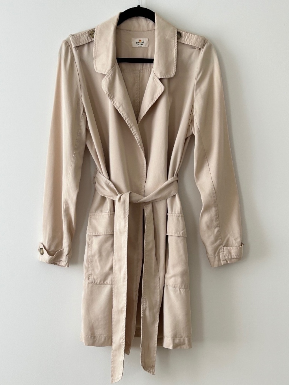 Marine Layer Biege Trench Coat